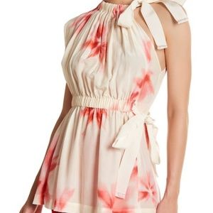 SPORTMAX Silk Floral Tie Blouse Size 4